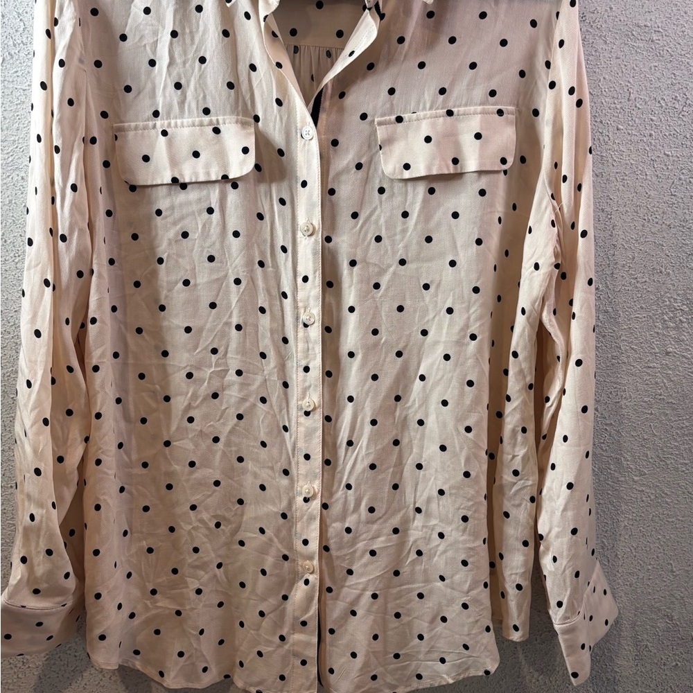 Chico's Cream and Black Polka Dot Bandeau